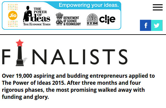 Economic Times - Power of Ideas 2015